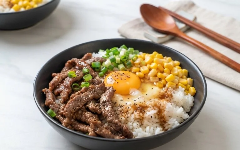 Beef Pepper Rice Bowl is a delicious meal option.
