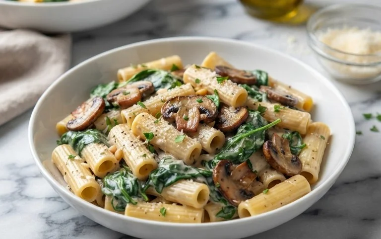 Spinach Mushroom Pasta