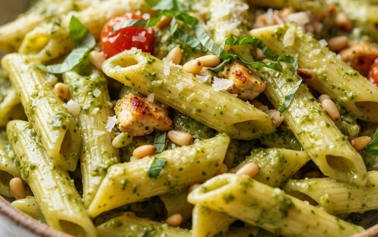 Creamy Chicken Pesto Pasta