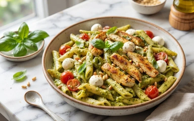 Creamy Chicken Pesto Pasta