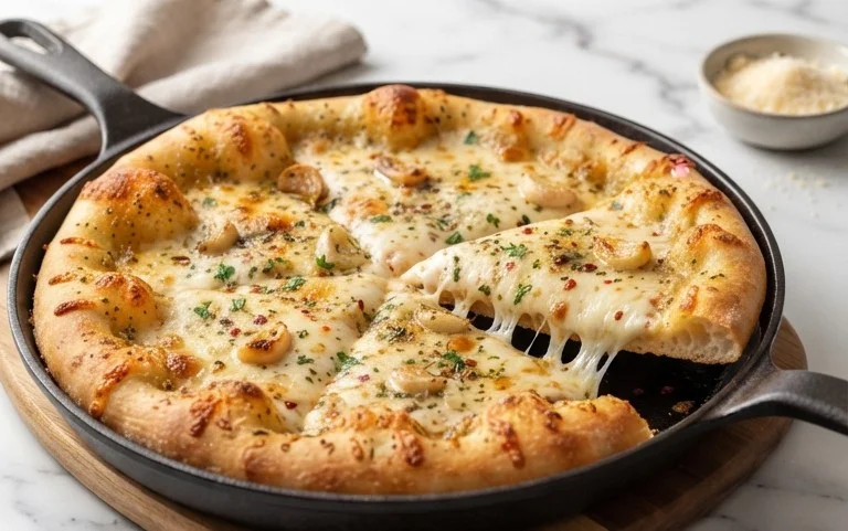 buttery garlic pizza