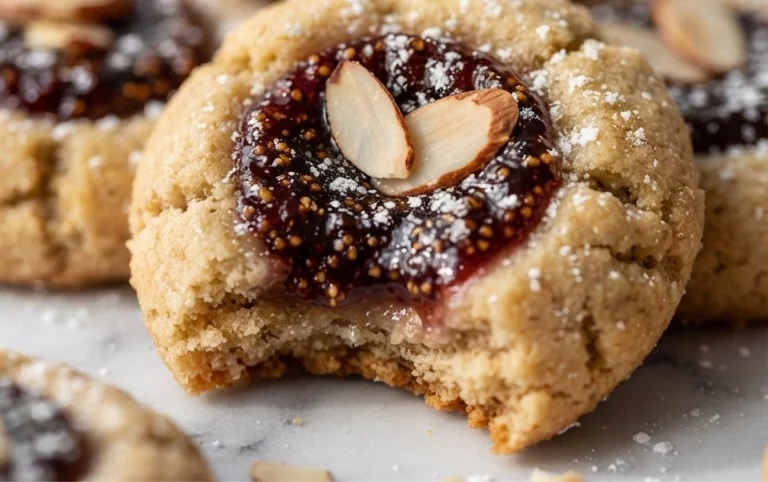 Cardamom Fig Thumbprint Cookies
