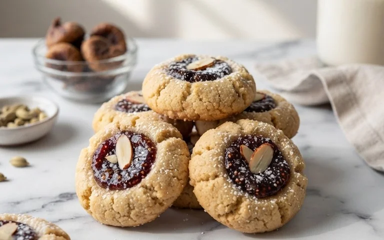 Cardamom Fig Thumbprint Cookies