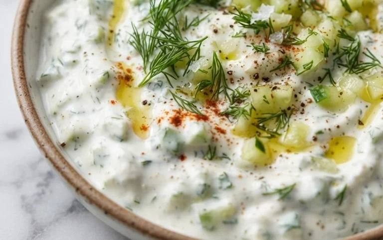 Cucumber Dip with Sour Cream and Dill