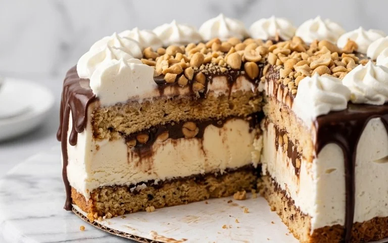 Buster Bar Ice Cream Cake