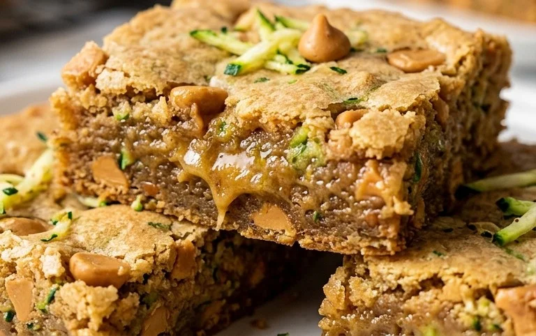 Chewy Butterscotch Zucchini Blondies