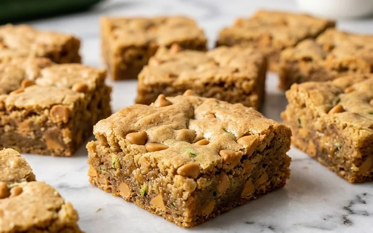 Chewy Butterscotch Zucchini Blondies