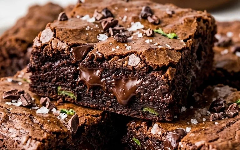 Fudgy Dark Chocolate Zucchini Brownies Recipe