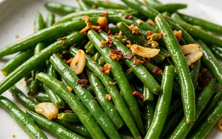 Sautéed Green Beans Recipe with Garlic