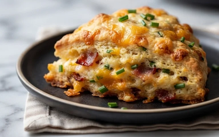 Beef Bacon Cheddar and Chive Scones